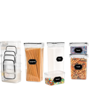 Food-Grade Transparent Plastic 24-Pcs Food <b>Storage</b> Containers Set Airtight Fridge <b>Kitchen</b> Dishwasher Safe <b>Storage</b> <b>Boxes</b> & Bins - Product Image 1