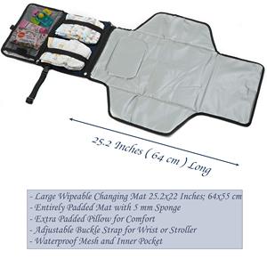 Voyage Softy bébé couche matelas à <span class=keywords><strong>langer</strong></span> <span class=keywords><strong>couverture</strong></span> en polyester imperméable pour bébé pratique et confortable - Product Image 3