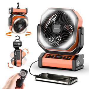 Ventilateur Socool 20000mAh rechargeable, télécommande automatique, LED oscillant, pliable, lumière de bureau, ventilateur de refroidissement à batterie, vitesse du vent quatre - Product Image 1
