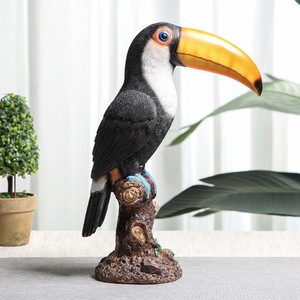 Figura de Tucán de Resina Estilo Americano, Figura Realista de Animal Pequeño, Decoración para el Hogar, Adorno para Vinoteca de Estilo Nórdico - Product Image 2