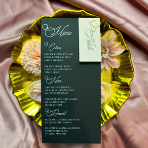 Menu de mariage moderne personnalisable simple DIY <span class=keywords><strong>modèle</strong></span> imprimable pour votre <span class=keywords><strong>carte</strong></span> d'<span class=keywords><strong>invitation</strong></span> de mariage réception de mariage - Product Image 2