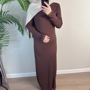 Wholesale Ramadan Dubai <strong>Tunic</strong> Modest Women's Dress Muslim Women <strong>Jersey</strong> Cotton Elastic Stretchy Breathable Handmade - Product Image 3