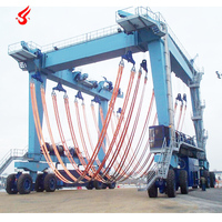 Grue portique mobile pour levage de bateaux, largement utilisée pour yachts et embarcations marines