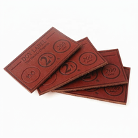 Écussons de réparation gaufrés, logo de marque personnalisé en usine, patchs en cuir véritable pour jeans, étiquettes pour la décoration de vêtements