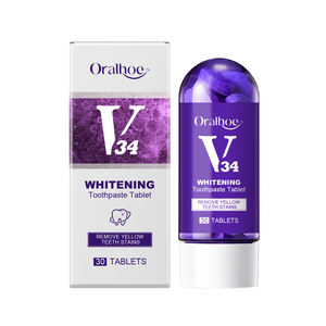 Oralhoe-Tabletas portátiles para Limpieza de dientes, pasta de dientes blanqueadora con olor a tartal, cuidado de los dientes amarillos - Product Image 1