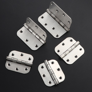 Bisagras de Acero Inoxidable 304 Plateadas de Alta Resistencia de 4 Pulgadas y 2.5mm, 3.5x3.5, con Esquinas Redondeadas, Diseño Moderno para Exteriores - Product Image 6