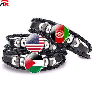 กำไลข้อมือแฟชั่น2026จี้แก้วสร้อยข้อมือรูปธงสร้อยข้อมือลูกปัดของที่ระลึกกีฬาสร้อยข้อมือแฟชั่น - Product Image 1