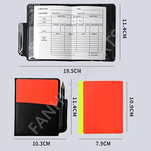 Carte rouge et jaune avec carnet et crayon pour l'entraînement sportif (football, basketball) – Équipement d'avertissement et outils d'arbitrage personnalisés - Product Image 2