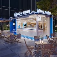 Conception de café mobile préfabriqué | Résistant aux intempéries et isolé |   Installation rapide dans le monde entier Maison-conteneur de café personnalisée