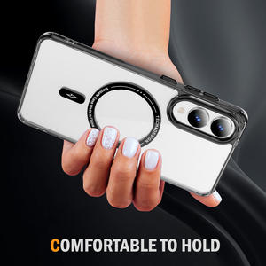 Funda magnética de lujo de alta transparencia, funda de carga inalámbrica, funda antiamarillamiento a prueba de golpes, funda de TPU + acrílica para S25 <span class=keywords><strong>Edge</strong></span> - Product Image 6