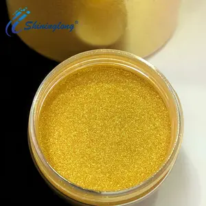 24K Goud Poeder Synthetische Mica Substraat Ijzeroxide Pigment Hoge Fonkelende Real Gold Effect