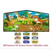 Commercial 13X13 Module Jumper Bouncer Jumping Bouncy Castle Bounce House Art Panel Bannière gonflable Moonwalk
