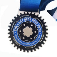 Médailles de cyclisme en métal personnalisées, course à vélo, alliage de zinc, médaille de sport cycliste, médailles d'événement de course à vélo