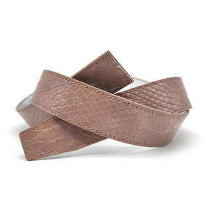 Hochwertiges Carosung Custom Logo Vegan PU Leder Silber Tan Wende <span class=keywords><strong>Python</strong></span> Gürtel Schlangen gürtel Riemen - Product Image 2