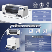 Impresora DTF XP600 A3 de Alta Calidad con Sistema de Agitación y Circulación de Tinta Blanca, Impresora Textil Estable para Camisetas