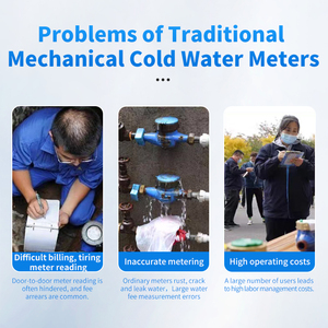 มิเตอร์น้ำอัลตราโซนิกอัจฉริยะสำหรับบ้านพักอาศัย อ่านค่าระยะไกล แจ้งเตือนการรั่วไหลแบบเรียลไทม์ ฟังก์ชั่นเติมเงิน ความแม่นยำสูง ป้องกันการปลอมแปลง - Product Image 3