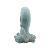 Statue d'oiseau marin en résine, style bois flotté, figurine d'oiseau de rivage sur base en bois, décoration de maison de plage B2B