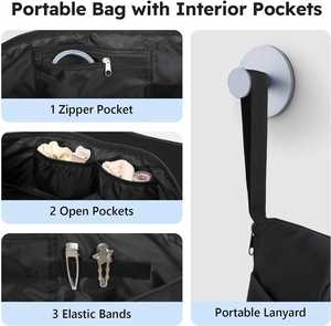 Bolsa de Viaje Organizadora de Accesorios para Peinado Resistente al Calor, Bolsa de Almacenamiento Esencial para Plancha, Secador de Pelo y Herramientas de Peluquería - Product Image 4