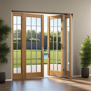 Portes et portes Porte Scorrevoli in Alluminio Doppio Vetro Temperato Porta Scorrevole Alta Efficacité Energetica Qualita Foshan - Product Image 3