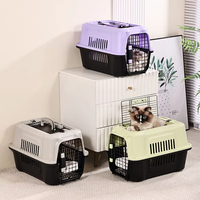 Cage de transport de luxe pour chien et chat à deux portes, approuvée par les compagnies aériennes, sans roues