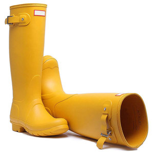 Durevole costruzione gialla funzionante pieghevole elastico posteriore da <span class=keywords><strong>donna</strong></span> all'aperto molto alto stivale da pioggia riutilizzabile - Product Image 5