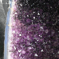 Geoda de Amatista Púrpura Grande de Cristal Natural al por Mayor, Especímen de Citrino para Sanación, Adorno
