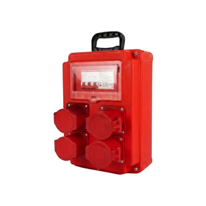 กล่องจ่ายไฟแบบพกพาสำหรับงานหนัก 380V พร้อมเต้ารับ 4x32A แบบ 4 ขา ป้องกันไฟรั่ว 3P+N - Product Image 1