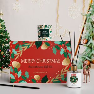 Juego personalizado <span class=keywords><strong>de</strong></span> portavelas <span class=keywords><strong>de</strong></span> vidrio <span class=keywords><strong>de</strong></span> lujo, embalaje <span class=keywords><strong>de</strong></span> Año Nuevo <span class=keywords><strong>de</strong></span> Navidad, botella difusora <span class=keywords><strong>de</strong></span> caña, tarro <span class=keywords><strong>de</strong></span> vela <span class=keywords><strong>de</strong></span> vidrio con caja <span class=keywords><strong>de</strong></span> regalo - Product Image 2