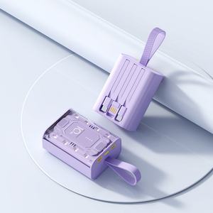 Petites batteries externes avec lumière, grande capacité 10000mAh 20000mAh, double USB, charge rapide, batteries externes pour la charge en extérieur - Product Image 5