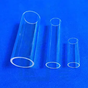 Glass Quartz Large Diameter Fire Polishing Clear Tube Quartz Glass Cylinder Open Ends