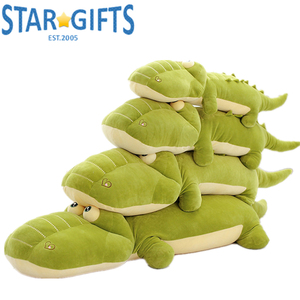 Peluche de crocodile vert aux grands yeux, coussin en peluche doux pour la peau, adapté à tous <span class=keywords><strong>les</strong></span> âges, compagnon de câlin durable pour la chambre et <span class=keywords><strong>les</strong></span> cadeaux - Product Image 1