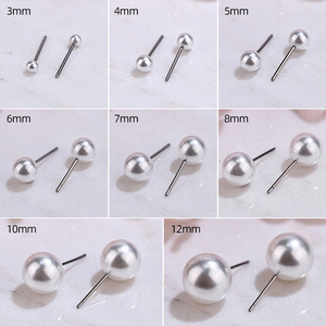 Boucles d'oreilles clous d'oreille haut de gamme en alliage vintage avec perles, style Fever, populaires en ligne pour femmes - Product Image 2
