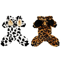 JZ-Combinaison en Flanelle pour Animaux de Compagnie, Manteau Polaire à Motif Solide, Accessoire de Marche Intérieur et Extérieur, pour Chiens et Chats, Petit et Moyen