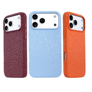 Étuis de téléphone portable en cuir PU magnétique à motif cristal tendance pour iPhone 18 16 17 Pro Max, coque de protection compatible avec la charge sans fil - Product Image 1