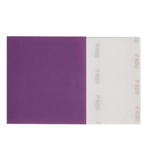 15 Uds púrpura 115*125mm esponja papel de <span class=keywords><strong>lija</strong></span> 400 <span class=keywords><strong>600</strong></span> 800 almohadilla abrasiva de grano para pintura de coche parachoques piezas de plástico pulido <span class=keywords><strong>agua</strong></span> seca OEM - Product Image 2