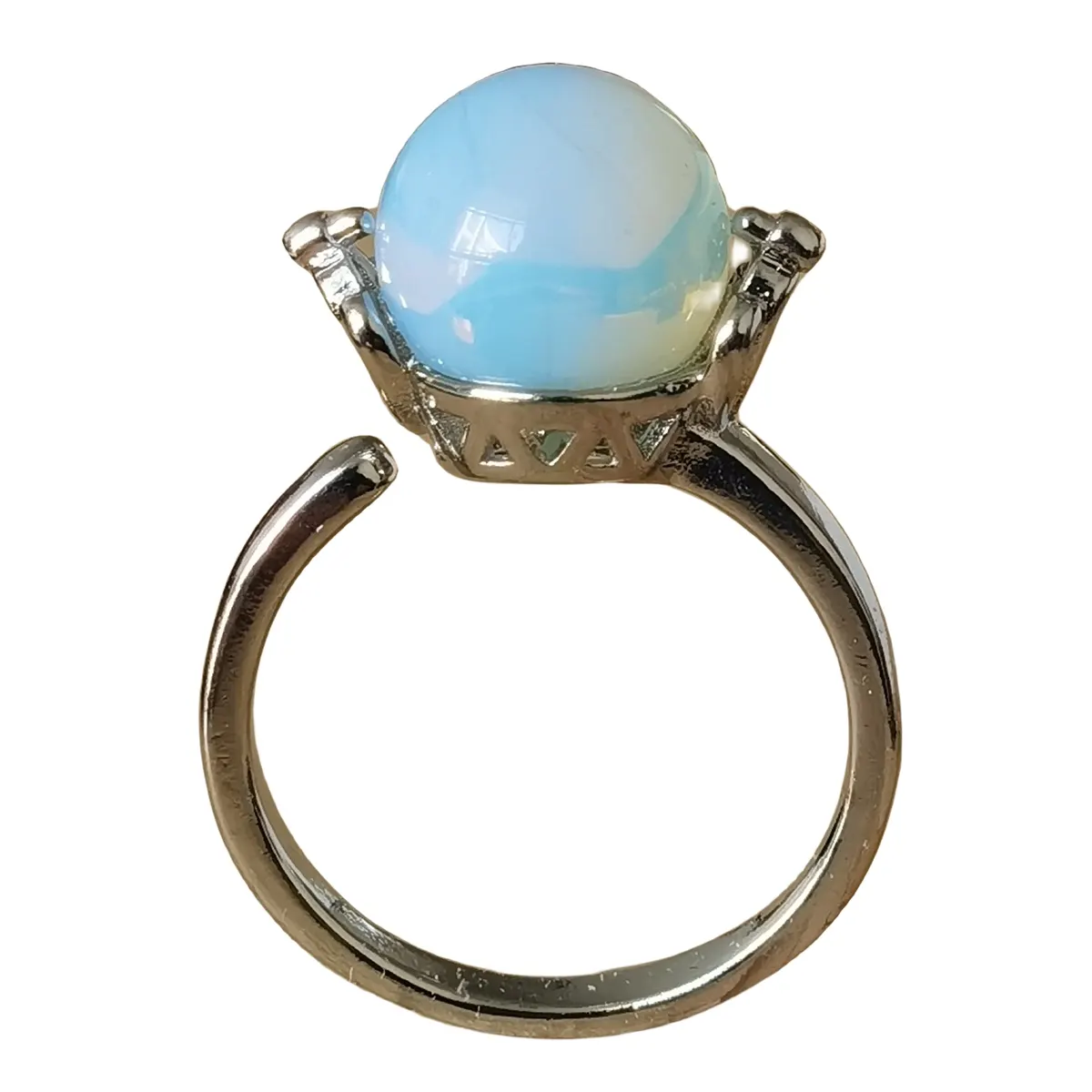 Di lusso naturale opale gemma regolabile anelli aperti per le donne squisita gemma fidanzamento anniversario gioielli per feste