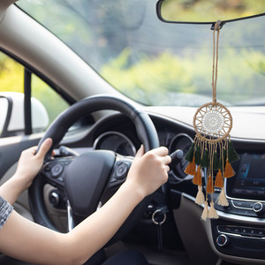 Décoration murale petit <span class=keywords><strong>attrape</strong></span>-rêves <span class=keywords><strong>pour</strong></span> voitures mini <span class=keywords><strong>attrape</strong></span>-rêves bohème <span class=keywords><strong>pour</strong></span> voitures rétroviseur décoration suspendue - Product Image 5