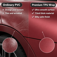 Film TPU PPF noir laser professionnel le plus vendu, haute qualité, auto-réparateur, résistance supérieure, protection anti-rayures