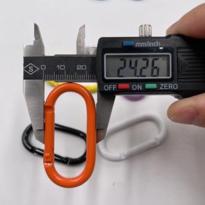 مشبك حلقي معدني بيضاوي الشكل قابل للفتح، خطاف زنبركي، حلقة مفاتيح، موصل للقلادات، مشبك سلسلة للكلاب، كرابينر للحقائب - Product Image 6