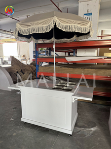 Carrito de dulces de diseño soñador con barra de postres de paraguas para fiesta de boda para mesa acrílica al por mayor - Product Image 4