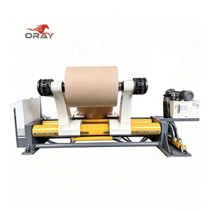 Support de rouleaux de moulin hydraulique sans arbre Oray - Robuste pour ligne de production de papier ondulé 3, 5, 7 plis - Machine de déroulage de papier jumbo - Product Image 1