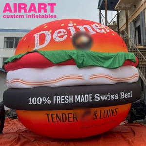 Hamburger gonflable géant <span class=keywords><strong>de</strong></span> 3,4 m <span class=keywords><strong>de</strong></span> haut avec logo imprimé gratuit, modèle alimentaire gonflable pour les restaurants <span class=keywords><strong>de</strong></span> restauration rapide - Product Image 4