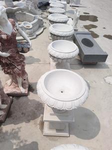 Macetas Grandes de Mármol Blanco para Exteriores, Modernas y Personalizadas, Hechas a Mano, Urnas Talladas para Plantas, Decoración de Jardín - Product Image 2