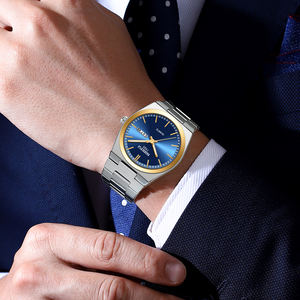 นาฬิกาควอตซ์ผู้ชาย ดีไซน์ธุรกิจแฟชั่น 2658 ตัวเรือนโลหะผสมคุณภาพสูง สายสแตนเลส กันน้ำ - Product Image 4