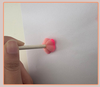 Tampons en éponge en forme de champignon, outils pour enfants, 5 pièces, jouets de peinture DIY, tampon en mousse, manche en bois, pinceau en éponge pour enfants