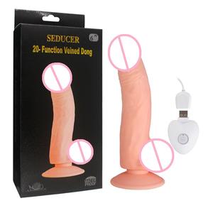 6 Zoll Vibrator Dildo Silikon <span class=keywords><strong>Penis</strong></span> Dong mit Saugnapf für Frauen Masturbation Lesbain Anal Sexspielzeug - Product Image 6