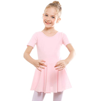 Justaucorps personnalisés en usine robe à manches courtes coton enfants Ballet danse justaucorps robe pour filles