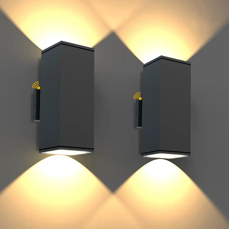 Dış duvar lambası dış aydınlatma ETL listelenen, mat siyah alüminyum su geçirmez duvar montaj silindir tasarımı-U