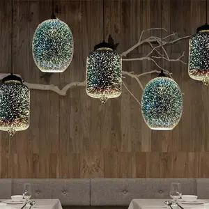 Colorful grande classico globo cucina moderna tamburo del soffitto ha condotto la luce del pendente lampadario per hotel