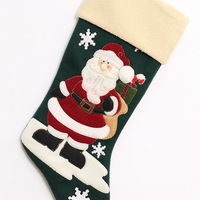 DA-650 Nouvelles décorations de Noël brodées, ornements suspendus, chaussettes de Noël